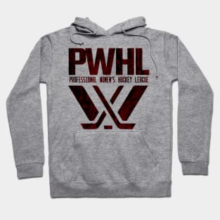 Distressed red black pwhl logo Hoodie